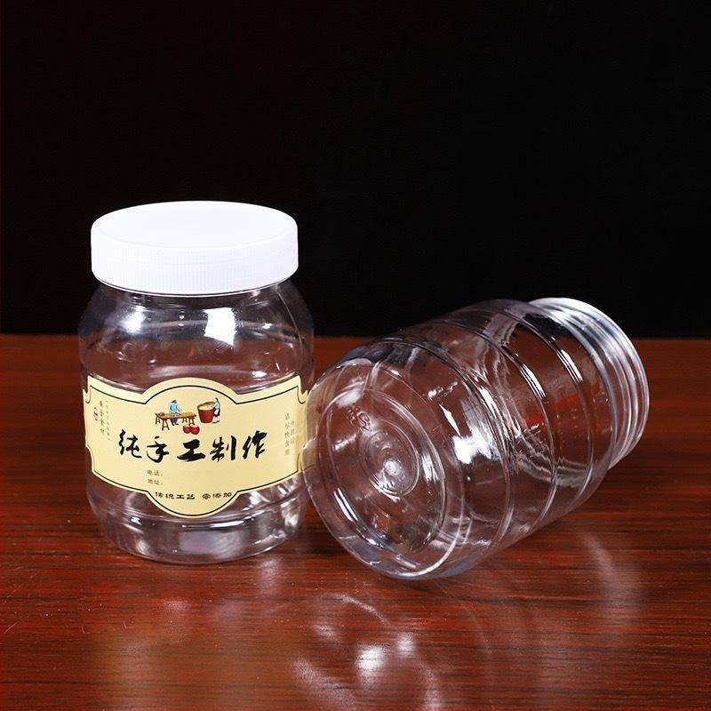 500 ml οκταγωνική πλαστική φιάλη με καπάκι, κατάλληλη για τρόφιμα, για τουρσί και τόφου με μούχλα