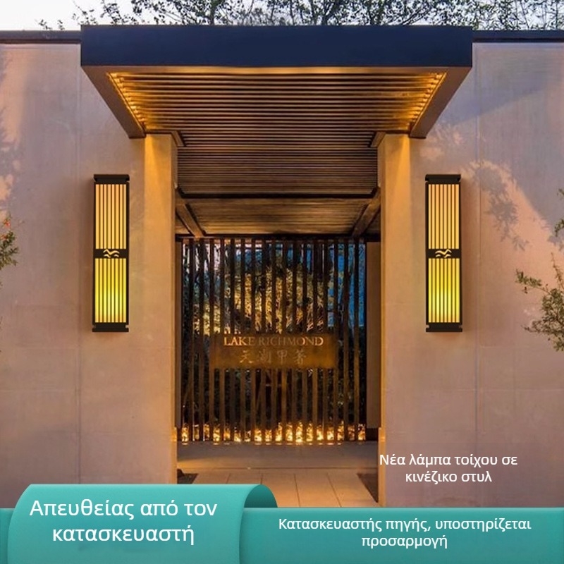 LED εξωτερικός τοίχιος φωτισμός, αλουμινένιο περίβλημα, IP65, 600×180×120 мм, κατάλληλος για βίλες, αυλές και εξωτερικούς χώρους