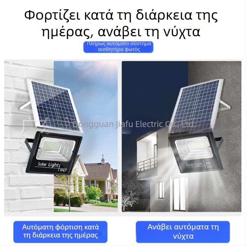 ABS ηλιακό προβολικό φως εξωτερικού κήπου και τοίχου, LED υψηλής ισχύος, φωτοβολταϊκό φωτιστικό δρόμου για οικιακή χρήση