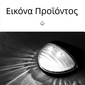 Ηλιακή εξωτερική λάμπα τοίχου, ημικύκλικη σχεδίαση, αδιάβροχη, IP44, LED, διαστάσεις 11×11 εκ.