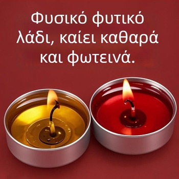 Λάμπες γκι, τετραωρη διάρκεια καύσης, 100 τεμάχια, κατάλληλες για εορτές, θρησκευτικές προσφορές σε ναούς και οικιακή χρήση