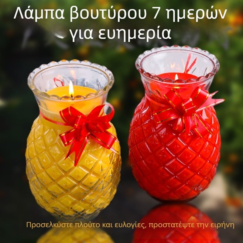 Εβδομαδιακή λαμπάδα γκι για τον Βούδα, χωρίς καπνό, μακράς διάρκειας καύση