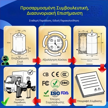 Λάμπα φλόγας με 10 πλήκτρα - LED ηλεκτρονικό κερί