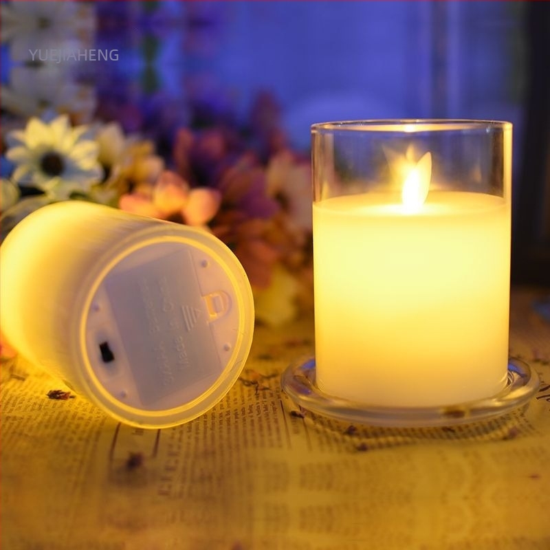 LED αιωρούμενο κερί σε γυάλινο κύπελλο, για γενέθλια, φλερτ και πρόταση γάμου
