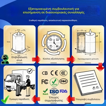 Κωνική LED ηλεκτρονική κερί χωρίς φλόγα με τηλεχειρισμό, επαναφορτιζόμενη μπαταρία, βάση κεριού, τρεμοπαίζουσα λάμψη