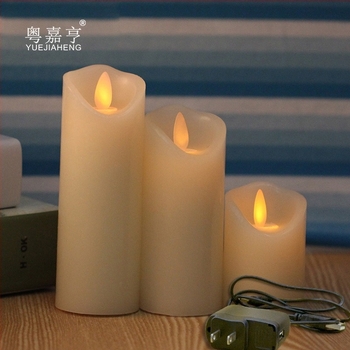 LED ηλεκτρονικό κερί USB φόρτισης με κεκλιμένη κίνηση, για γάμους και γενέθλια, παραφίνη εμφάνιση