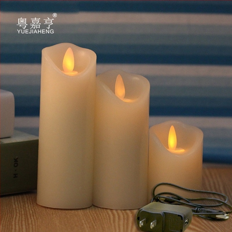 LED ηλεκτρονικό κερί USB φόρτισης με κεκλιμένη κίνηση, για γάμους και γενέθλια, παραφίνη εμφάνιση