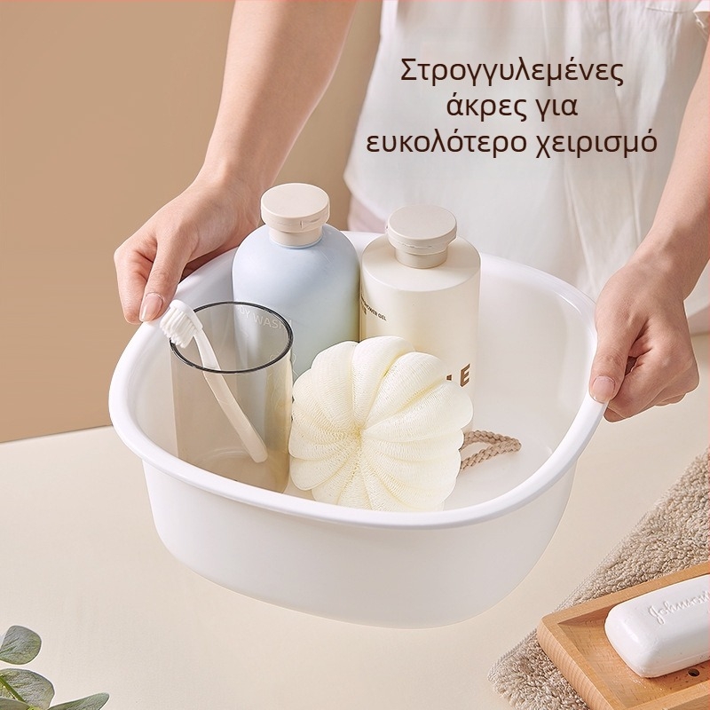 Πλαστικός νιπτήρας οικιακής χρήσης για πλύσιμο ρούχων, μικρού μεγέθους, ανθεκτικός με παχύτερα τοιχώματα