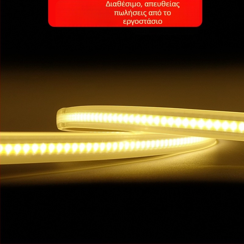 12W COB LED λωρίδα φωτισμού, αδιάβροχη, 110–220V, υψηλής τάσης, εξωτερικός φωτισμός διαφήμισης και τοποθέτηση σε οροφή
