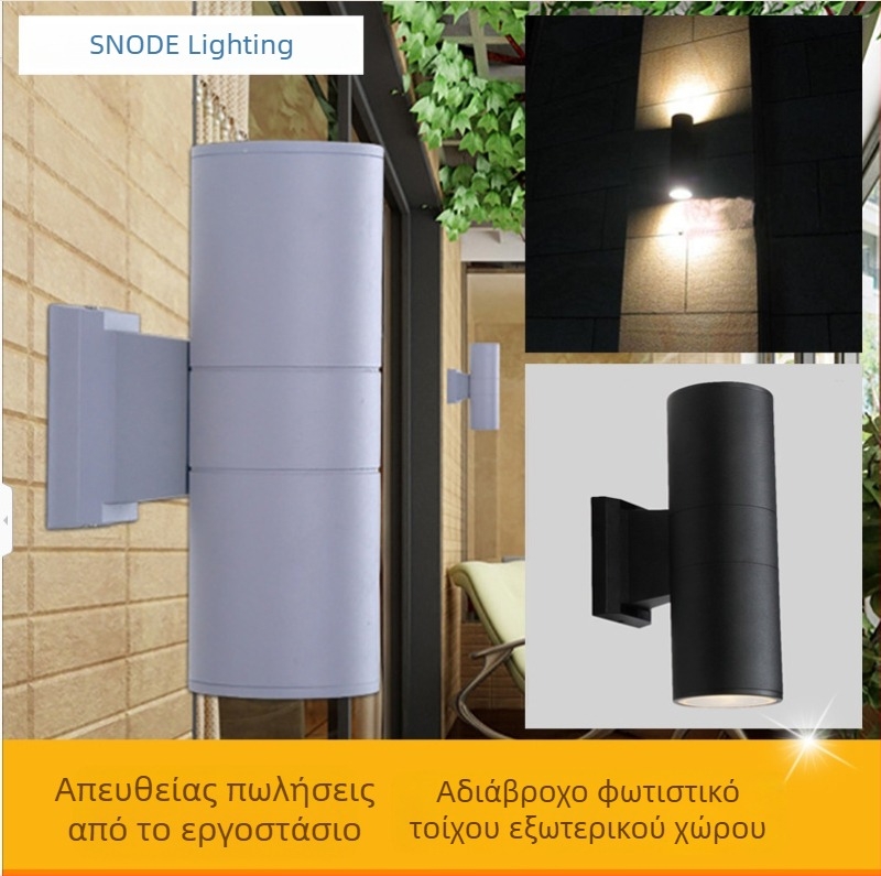 LED εξωτερικό φως τοίχου με διπλό ή μονό κεφάλι – εξωτερικό φωτιστικό τοίχου για τοίχους, αυλή και κολώνες (3W, 12W, 36W, 48W)
