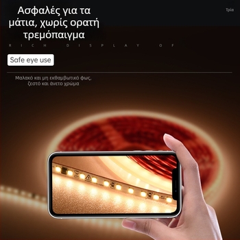 LED ταινία 220V, SMD 2835/3535, χωρίς οδηγό, κοβόμενη σε 10 cm, εσωτερικός φωτισμός