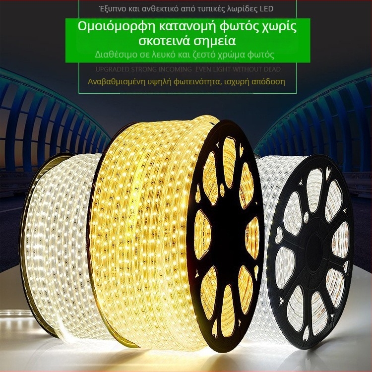 LED ταινία για το σαλόνι και την οροφή, αδιάβροχος διακοσμητικός φωτισμός περιβάλλοντος, 60 LEDs, σειρά 2835, 6,8W/m