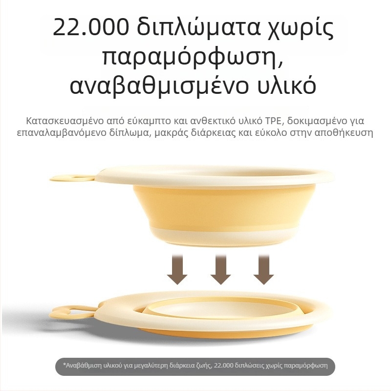 Αναδιπλούμενη βρεφική λεκάνη για πλύσιμο προσώπου, πλαστική, φορητή