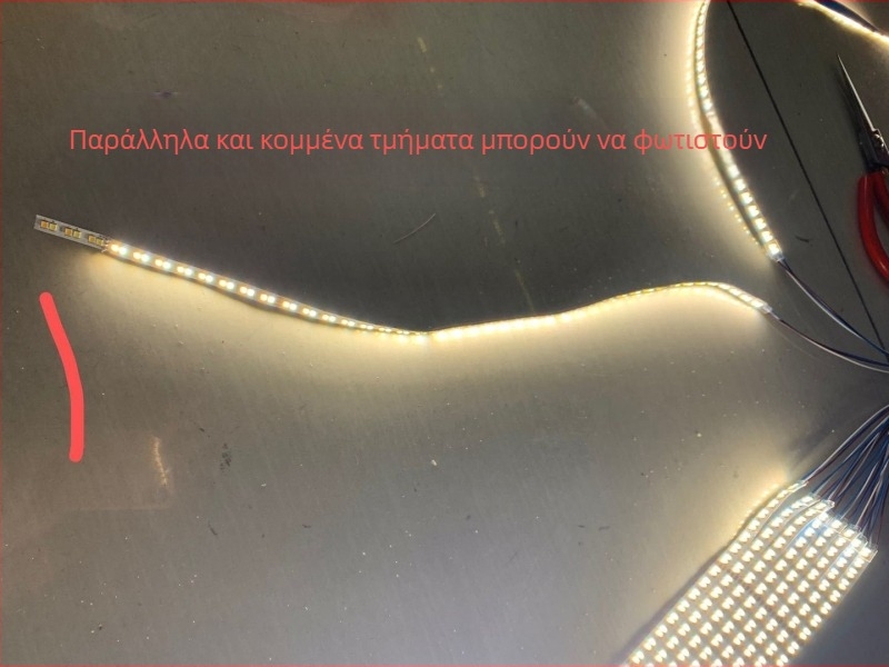 Διχρωμη ευέλικτη LED λωρίδα 2835 SMD, 24V, παράλληλη σύνδεση χωρίς πολικότητα, ρυθμιζόμενη φωτεινότητα