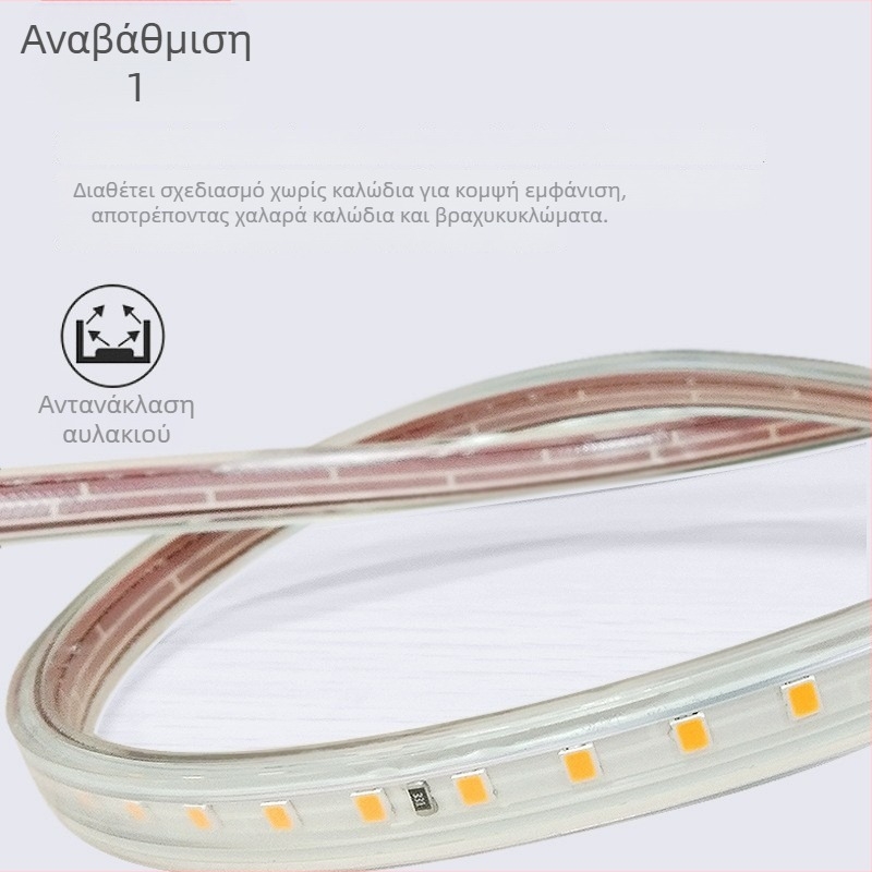 Shenzhou Guangke LED ταινία 220V χωρίς καλώδια, για φόντο τηλεόρασης, τοίχο ή οροφή, 2835 υψηλής φωτεινότητας