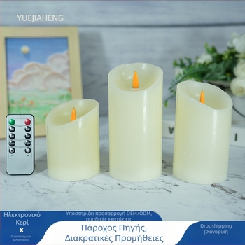 LED ηλεκτρονικό κερί με φλόγα, χωρίς καπνό, διακόσμηση για τα Χριστούγέννα, τα γενέθλια και τον γάμο
