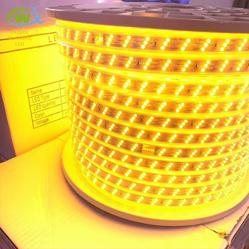 LED λωρίδα 2835, 180 LED, 220V, αδιάβροχη, ρολό, εσωτερικού/εξωτερικού φωτισμού, γωνία δέσμης 120°