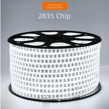 Ελαστική LED ταινία 2835, διπλής σειράς, 220V, αδιάβροχη εξωτερική, φωτεινή λωρίδα υψηλής φωτεινότητας