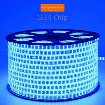 Ελαστική LED ταινία 2835, διπλής σειράς, 220V, αδιάβροχη εξωτερική, φωτεινή λωρίδα υψηλής φωτεινότητας