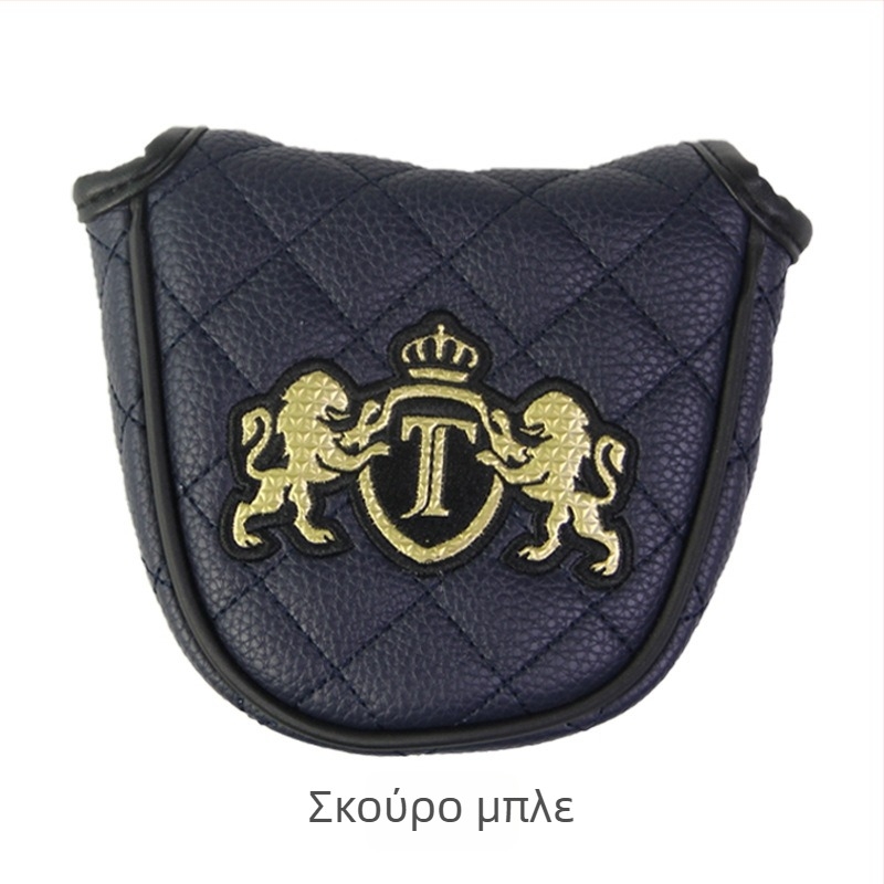 Golf JT Μεγάλο ημικύκλιο κάλυμμα για πούτερ με κέντημα λιονταριού, PU αδιάβροχο, παχύ βελούδινο ύφασμα, 6 χρώματα