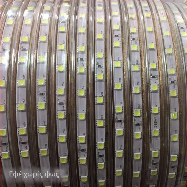 Εξωτερική LED ταινία 5050, 220V υψηλής τάσης, λευκό φως, αδιάβροχη διακοσμητική γραμμική λαμπτήρα