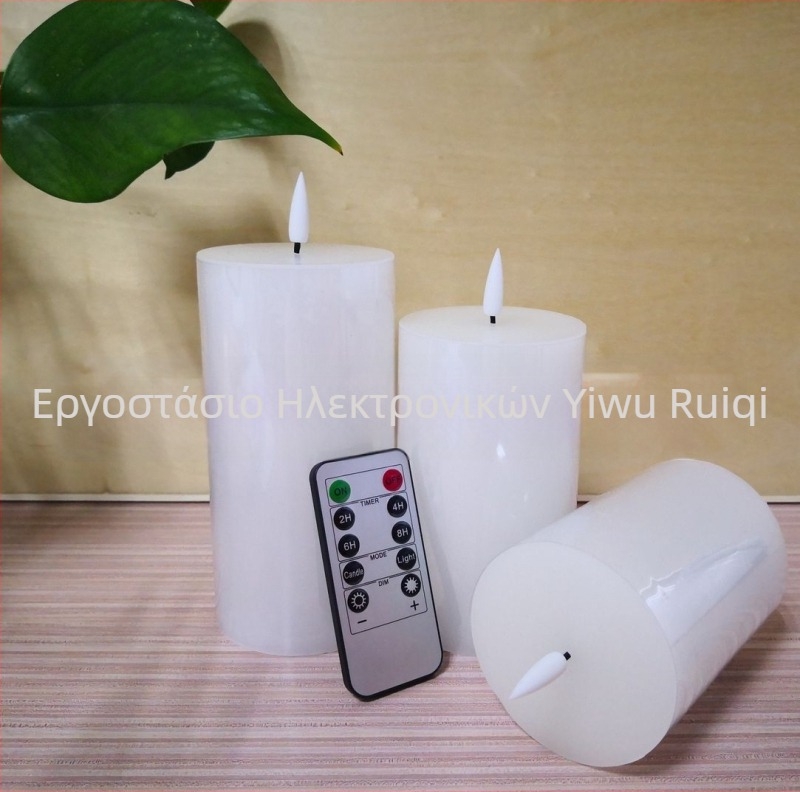 LED 3D κεριά φλόγας - σετ από 3 ηλεκτρονικά κεριά για ιερό Βούδα, διακόσμηση οικίας και ξενοδοχείου