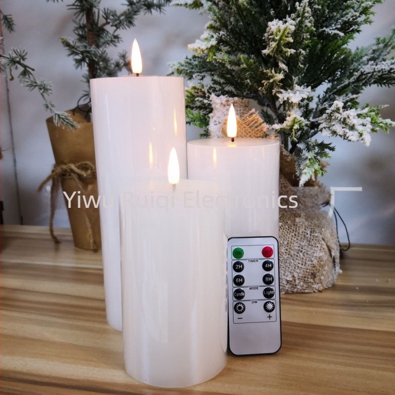 LED 3D κεριά φλόγας - σετ από 3 ηλεκτρονικά κεριά για ιερό Βούδα, διακόσμηση οικίας και ξενοδοχείου