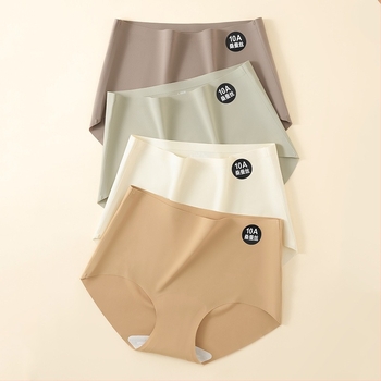 Γυναικείες σλιπ Ice Silk για καλοκαίρι, διαπνοή, γρήγορο στέγνωμα, αντιβακτηριακές, υψηλή μέση, επένδυση καβάλου από μεταξί μουριάς