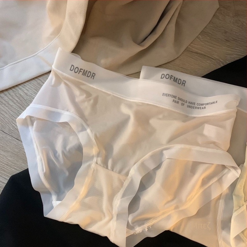 Γυναικείο εσώρουχο από ice-silk, ultra λεπτές, αίσθηση nude, μεσαίο ύψος μέσης, μονόχρωμο