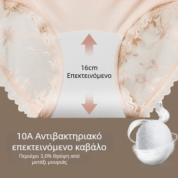 Γυναικείο εσώρουχο με λεπτό διάφανο δίχτυ, αναπνέουν και αντιβακτηριακό, με μεσαία μέση, έλεγχο κοιλιάς και ανύψωση γλουτών, φιλικό προς το δέρμα, χωρίς τσίμπημα.
