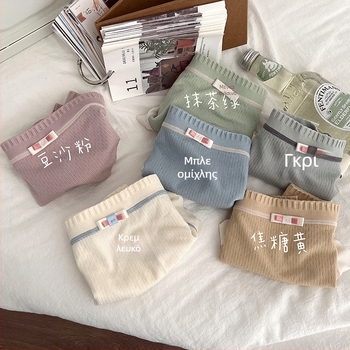 Peach Donna γυναικείες χωρίς ραφές εσώρουχα με patchwork σχέδιο, ιαπωνικού στυλ, μεσαίας μέσης, μαλακό ύφασμα φιλικό προς το δέρμα