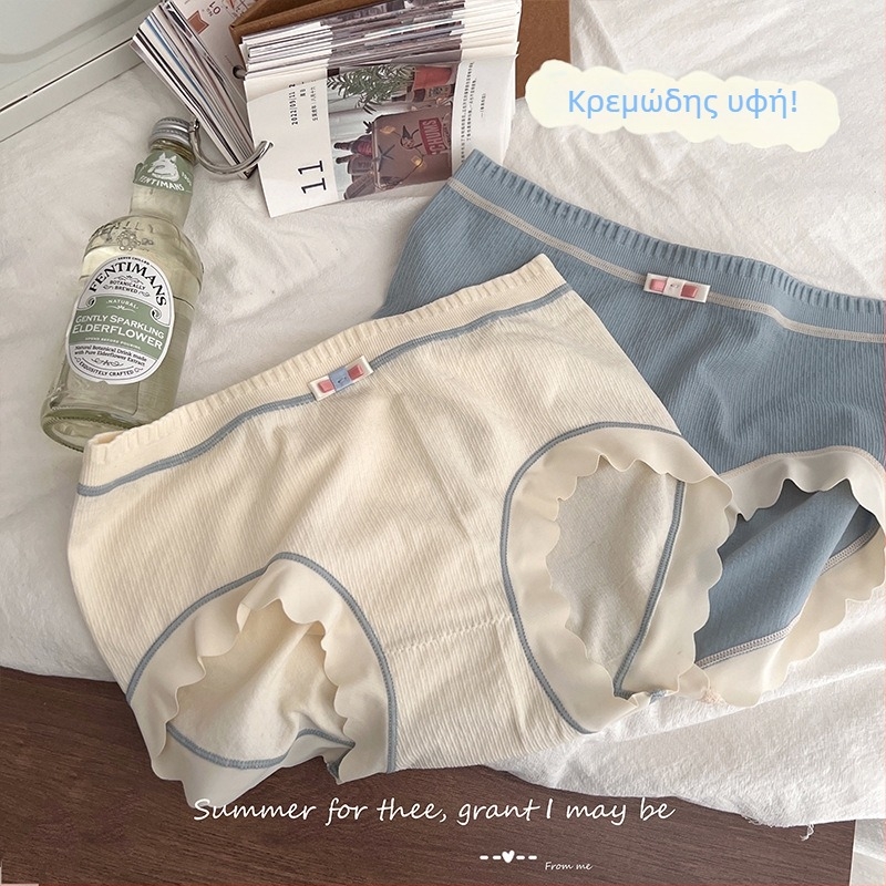 Peach Donna γυναικείες χωρίς ραφές εσώρουχα με patchwork σχέδιο, ιαπωνικού στυλ, μεσαίας μέσης, μαλακό ύφασμα φιλικό προς το δέρμα