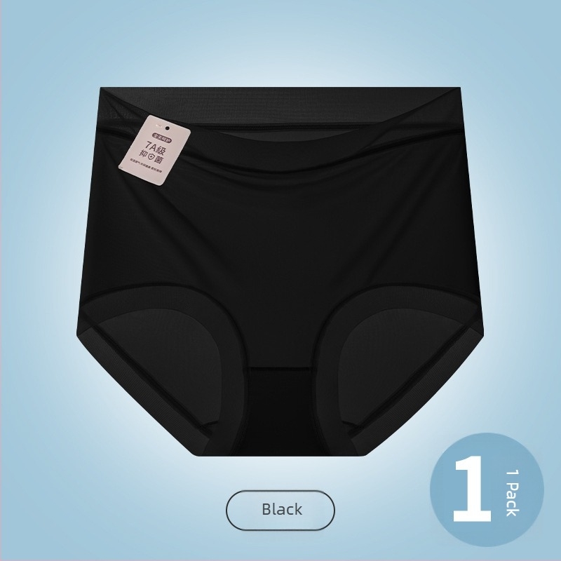 XL Ice Silk χωρίς ραφές Αντιβακτηριακά γυναικεία εσώρουχα μεσαίας μέσης, διαπνοή, Ultra-λεπτά, αίσθηση γυμνότητας, ανύψωση γοφών