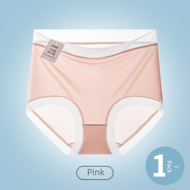 XL Ice Silk χωρίς ραφές Αντιβακτηριακά γυναικεία εσώρουχα μεσαίας μέσης, διαπνοή, Ultra-λεπτά, αίσθηση γυμνότητας, ανύψωση γοφών