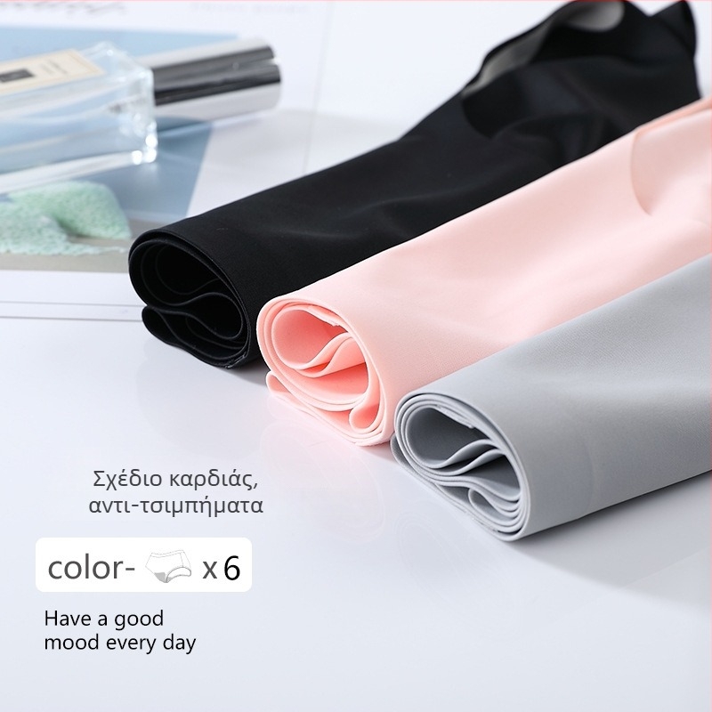 Χωρίς ραφές γυναικείο εσώρουχο από ice silk, ιαπωνικού στυλ μπικίνι, μεσαίας μέσης, μεγάλο μέγεθος, διαπνοή και γρήγορο στέγνωμα