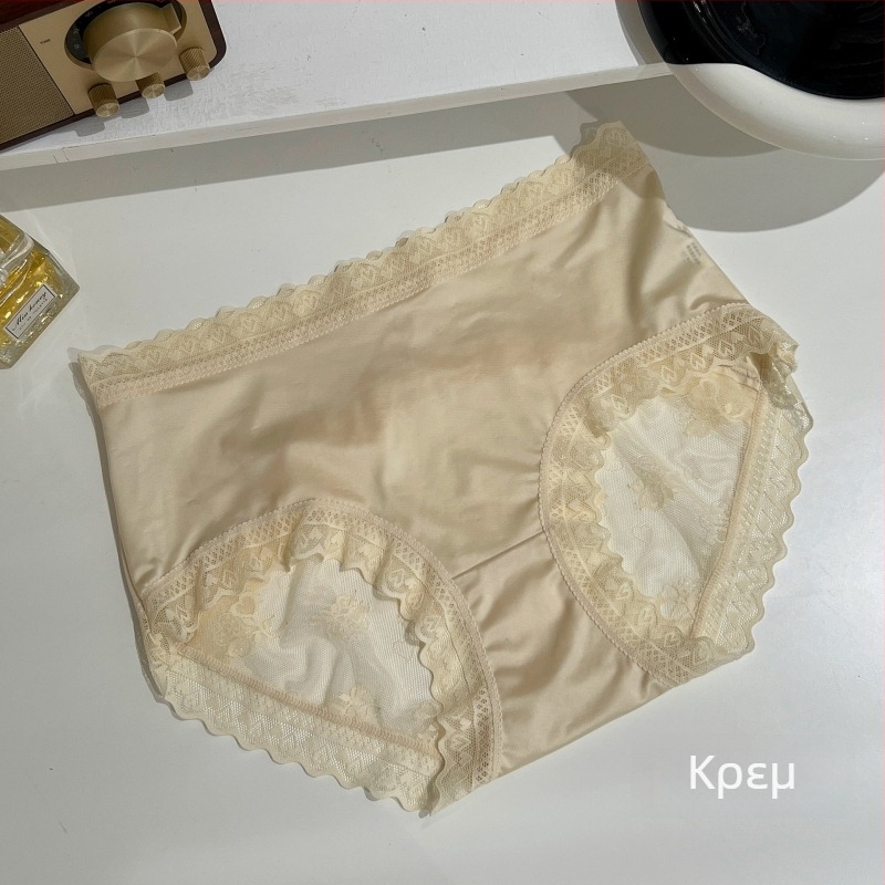 Σεξι γυναικεία δαντελένια εσώρουχα με έλεγχο κοιλιάς και ανύψωση γλουτών, μεσαία μέση, διαπνοή βαμβακερό καβάλο, μπικίνι σλιπ για καλοκαίρι