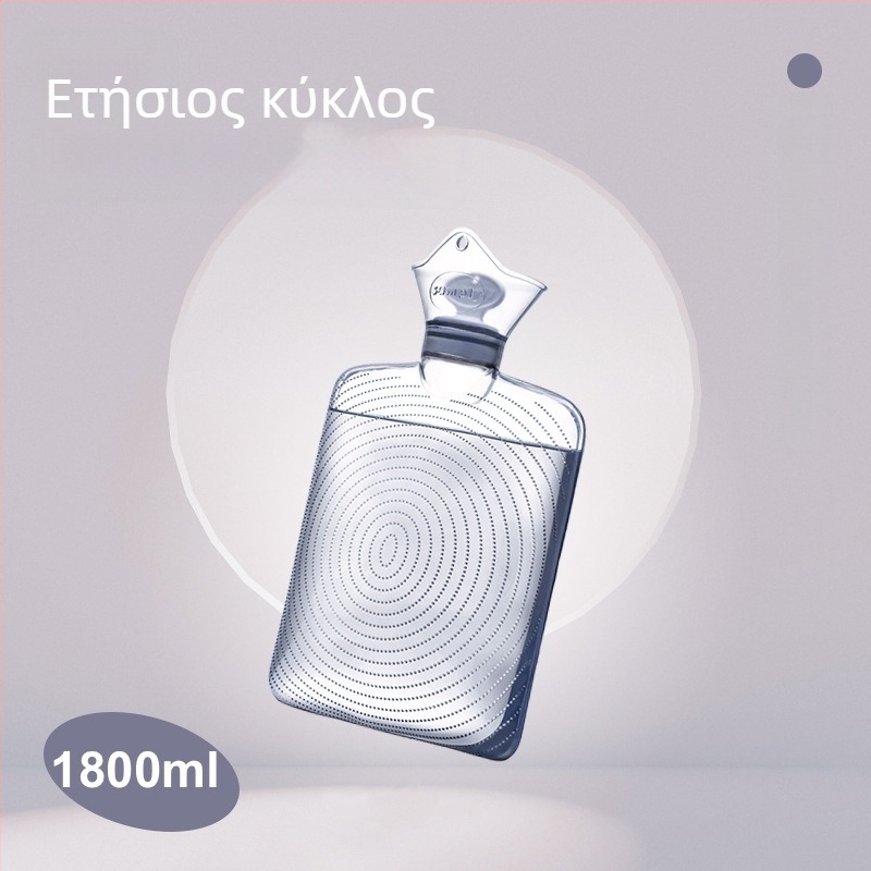 Διάφανη μεγάλη επαναγεμιζόμενη φιάλη ζεστού νερού για ζεστές συμπιέσεις, θέρμανση της κοιλιάς και θέρμανση χεριών, παχύτερη και ανθεκτική σε εκρήξεις