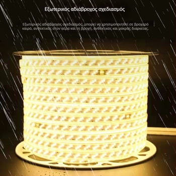 Εξωτερική RGB LED ταινία για ατμοσφαιρικό φωτισμό, αδιάβροχη, αυτοκόλλητη.