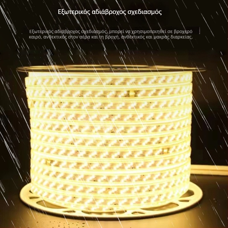 Εξωτερική RGB LED ταινία για ατμοσφαιρικό φωτισμό, αδιάβροχη, αυτοκόλλητη.