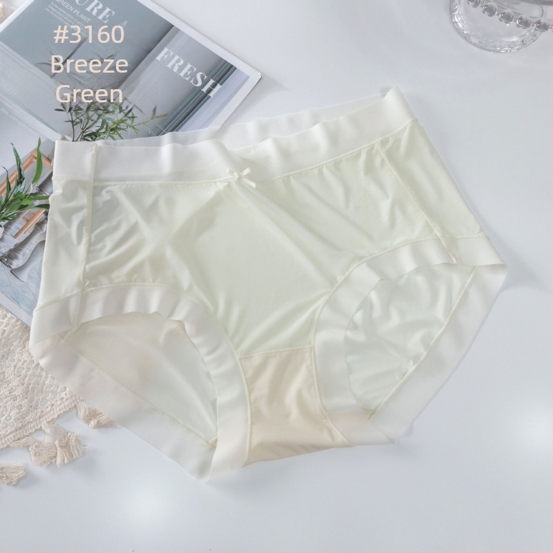 Plus-size γυναικείο εσώρουχο από ice silk, διαπνέον, με επένδυση από mulberry silk
