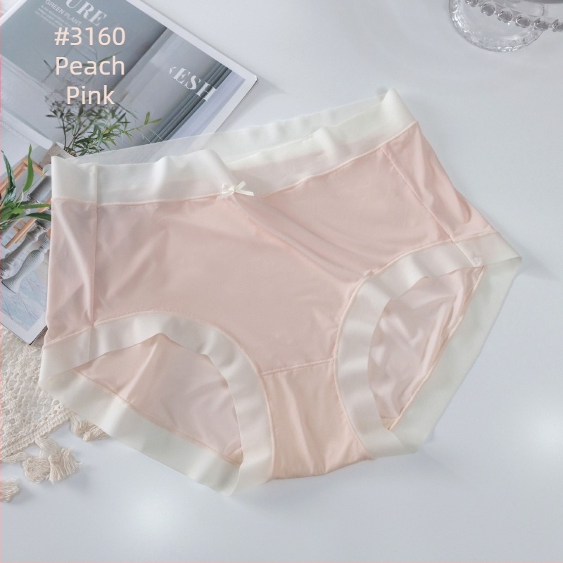 Plus-size γυναικείο εσώρουχο από ice silk, διαπνέον, με επένδυση από mulberry silk