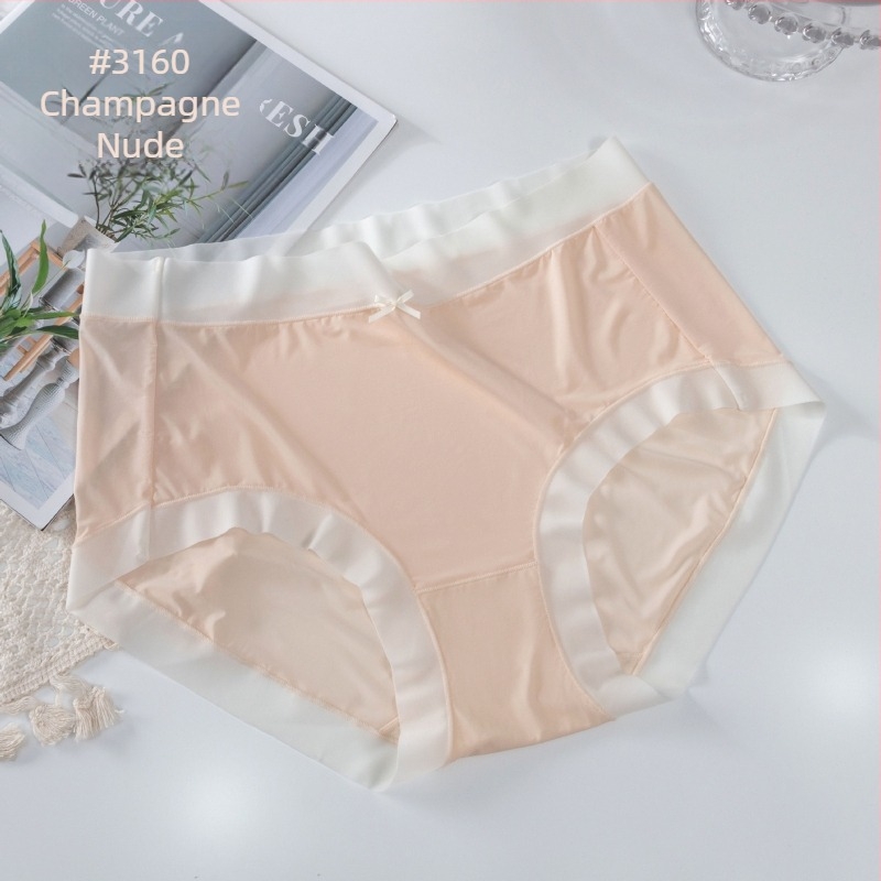 Plus-size γυναικείο εσώρουχο από ice silk, διαπνέον, με επένδυση από mulberry silk