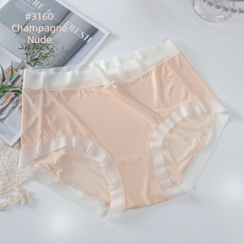 Plus-size γυναικείο εσώρουχο από ice silk, διαπνέον, με επένδυση από mulberry silk
