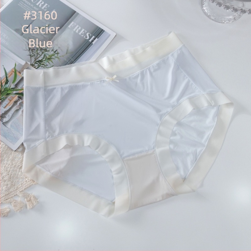 Plus-size γυναικείο εσώρουχο από ice silk, διαπνέον, με επένδυση από mulberry silk