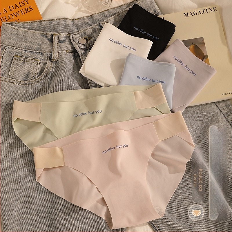 Ice Silk γυναικείο εσώρουχο χωρίς ραφή, με χαμηλή μέση, δέρμα-ευχάριστο ύφασμα, βαμβακερή καβάλα, διαπνέον, λεπτές τρίγωνες εσώρουχα για κορίτσια