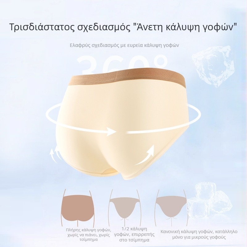 Γυναικείο βαμβακερό εσώρουχο με μεσαίο ύψος μέσης, διαπνοή, αντιβακτηριακή επένδυση καβάλου, απαλό ύφασμα