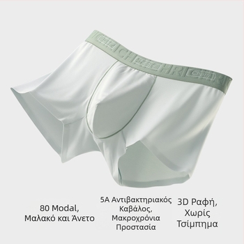 Ανδρικά μποξέρ από modal και βαμβάκι, διαπνοή, αντιβακτηριακά, με 100% βαμβακερή επένδυση στην περιοχή, μεσαίας ύψους