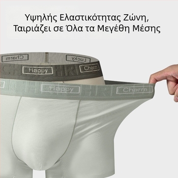 Ανδρικά μποξέρ από modal και βαμβάκι, διαπνοή, αντιβακτηριακά, με 100% βαμβακερή επένδυση στην περιοχή, μεσαίας ύψους