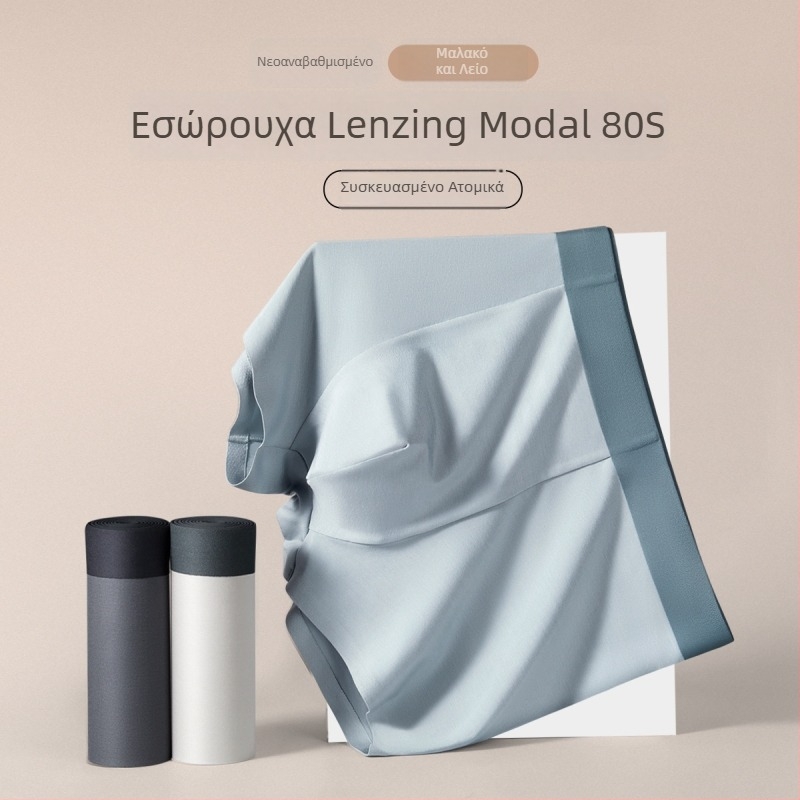 Πολυτελή ανδρικά μποξέρ από Lenzing Modal, 80 νήματα, μεσαίου ύψους μέση, αναπνεύσιμα, μεγάλο μέγεθος