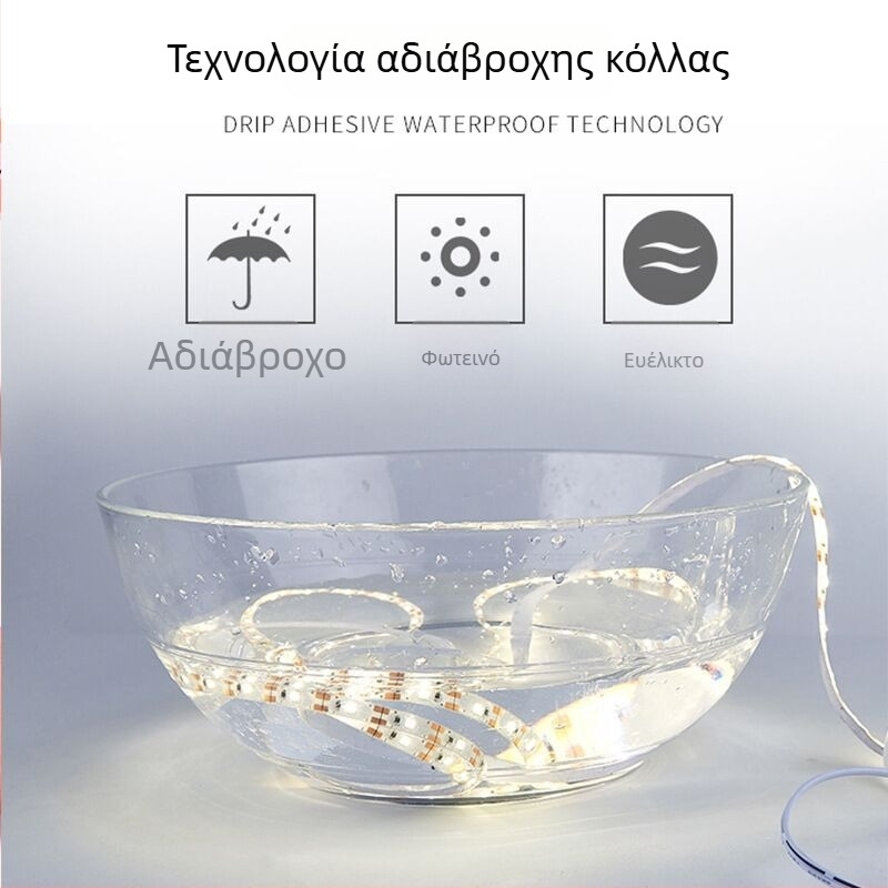 Έγχρωμη λωρίδα LED για υπόβαθρο τηλεόρασης, 5V αδιάβροχη USB τροφοδοτούμενη λωρίδα φωτισμού
